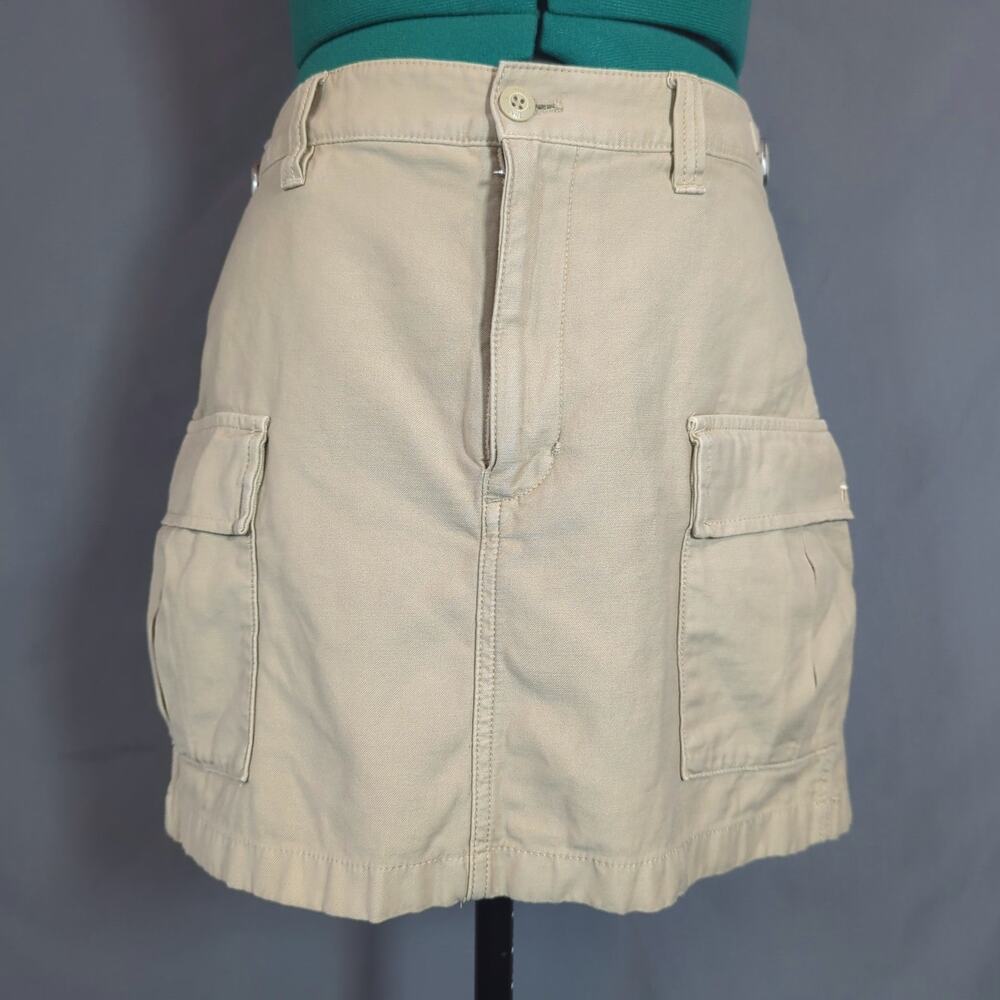 TNTNA Aritzia Cargo Mini Skirt Beige Khaki Utility Y2K Adjustable Waist